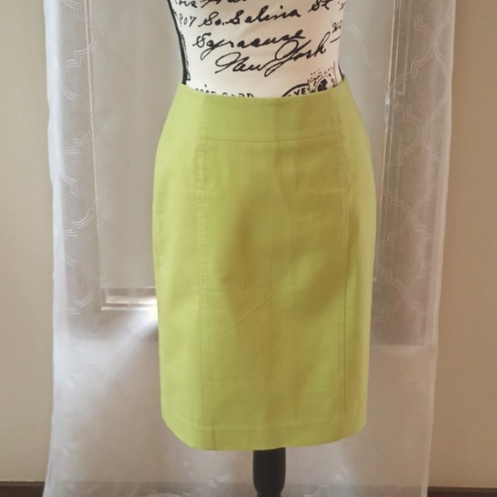 Loft Green Chartreuse Skirt